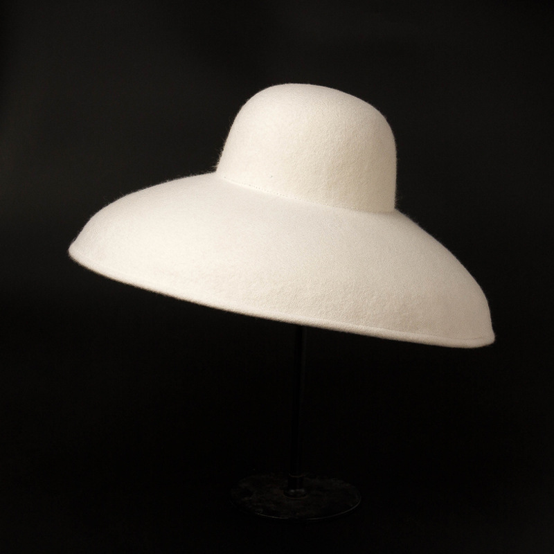 Fedora Hat Wool - Classical Big Wide Brim Wool Felt