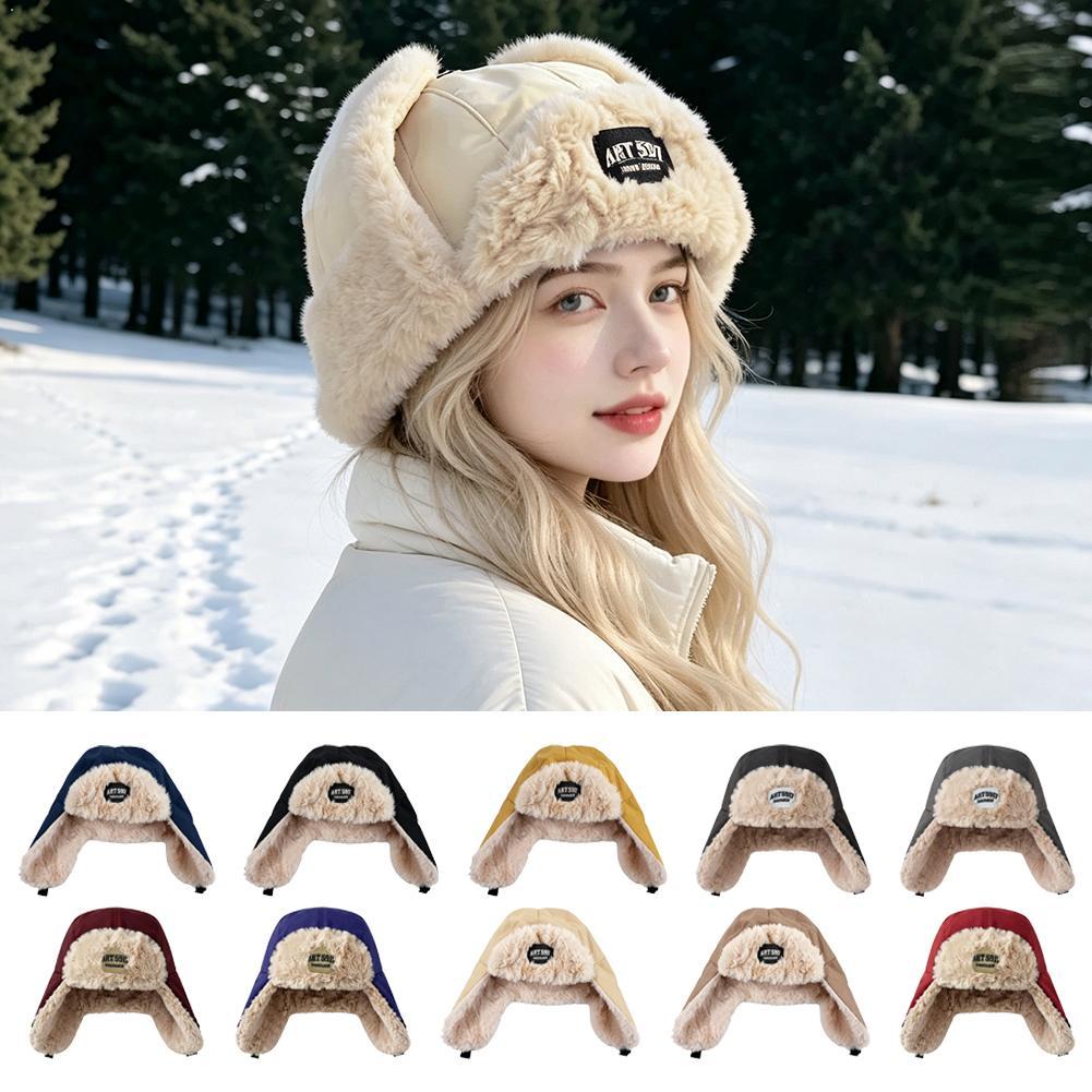 Winter Trapper Hat - Winter Faux Fur Lined Trapper Hat