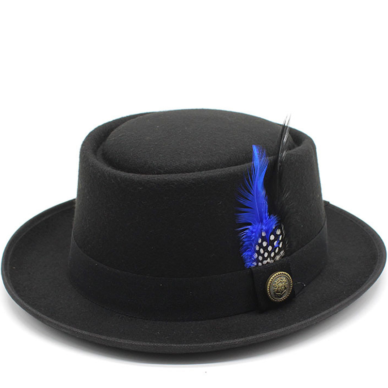 Fedora Hat Wool - Vintage Pork Pie Hat Men Wide