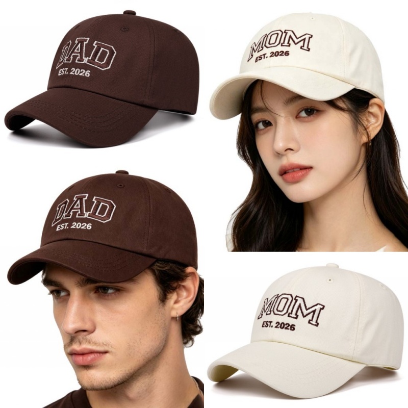 Golf Cap Dad - NEW DAD MOM Embroidery Solid color