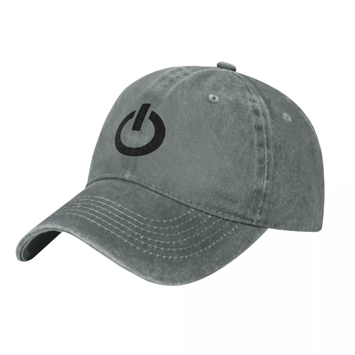 Golf Cap Dad - Power Button (black) Baseball Cap dad