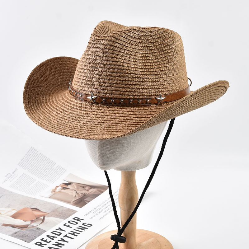 Cowboy Hat Straw - Womens Straw Western Cowboy Hat Foldable