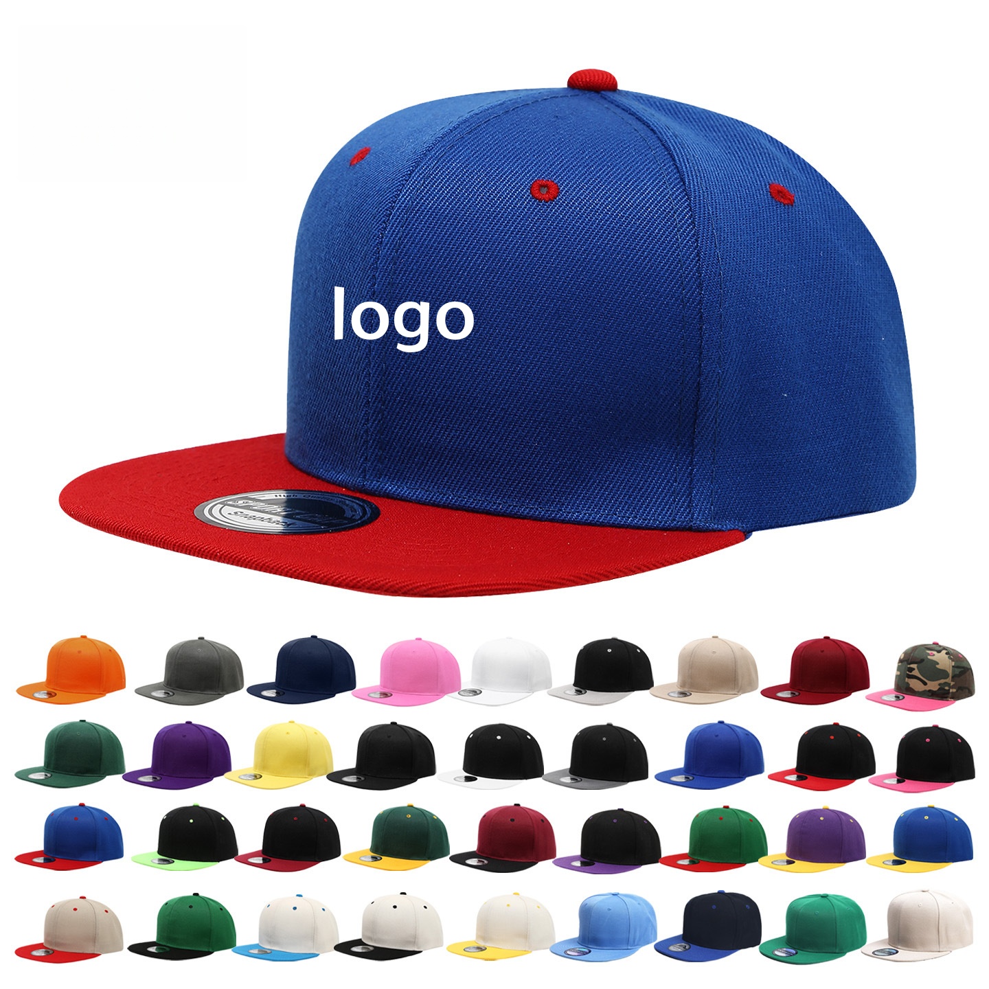 Snapback Hat Flat - Custom Logo Snapback Caps Men Hip