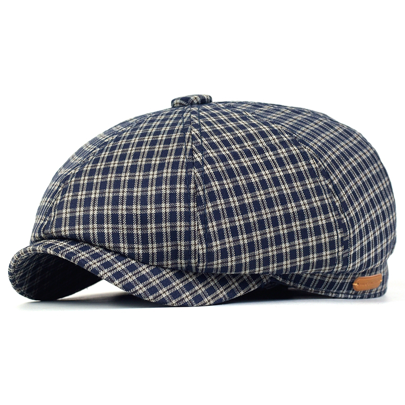 Newsboy Cap Ivy - Spring Summer Plaid Newsboy Cap Peaky