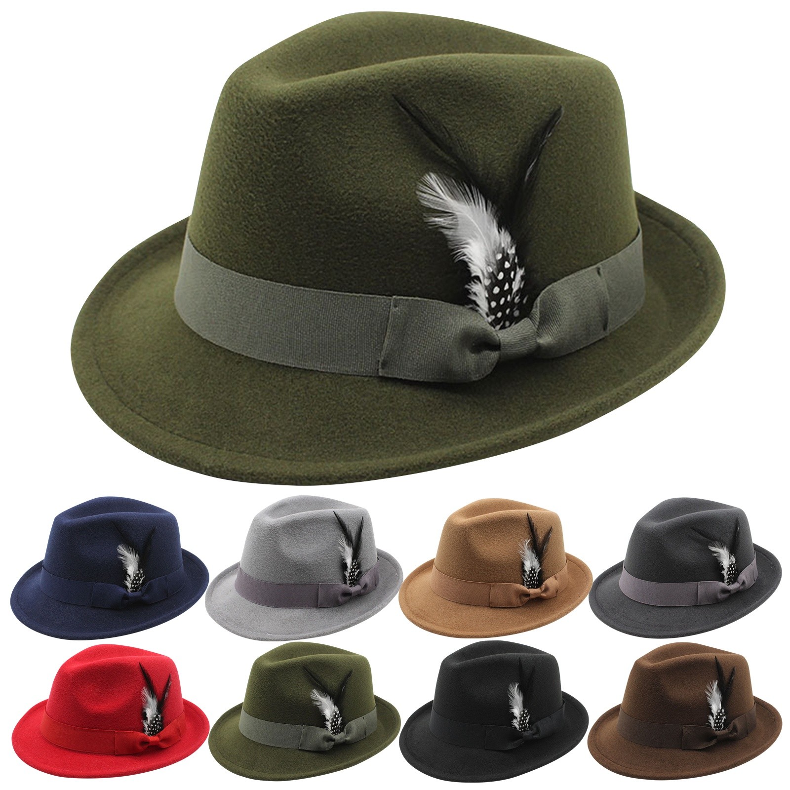 Fedora Hat Wool - Vintage Fedora Hat Women Men Top