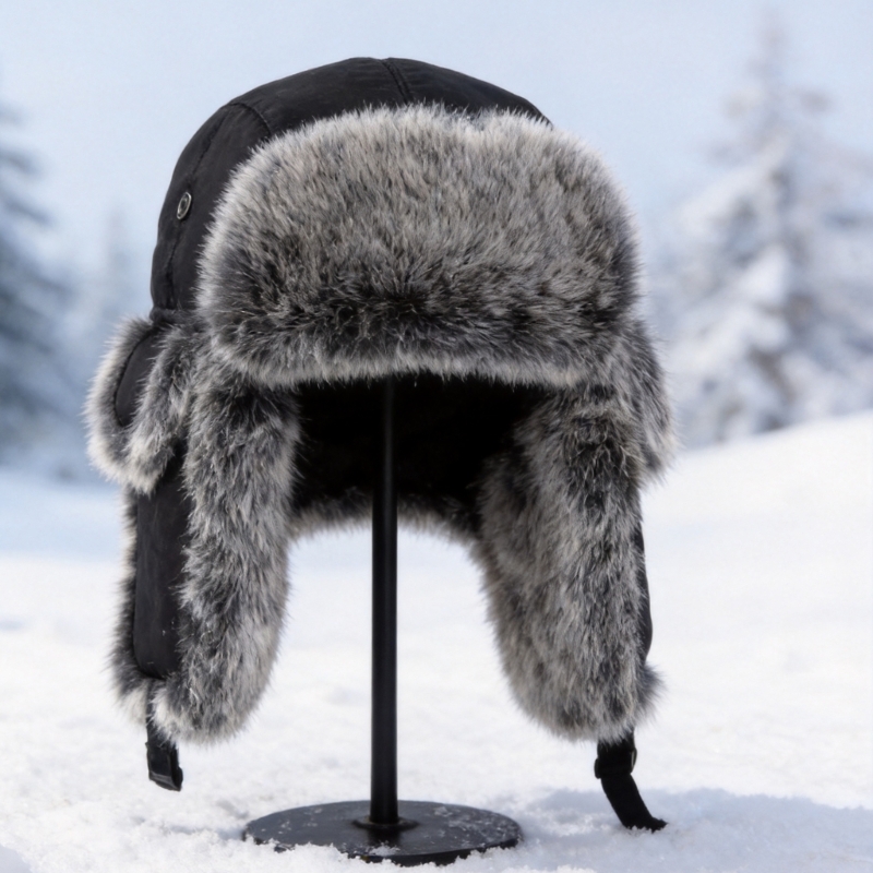 Winter Trapper Hat - Winter Trapper Hat with Earflaps Padded