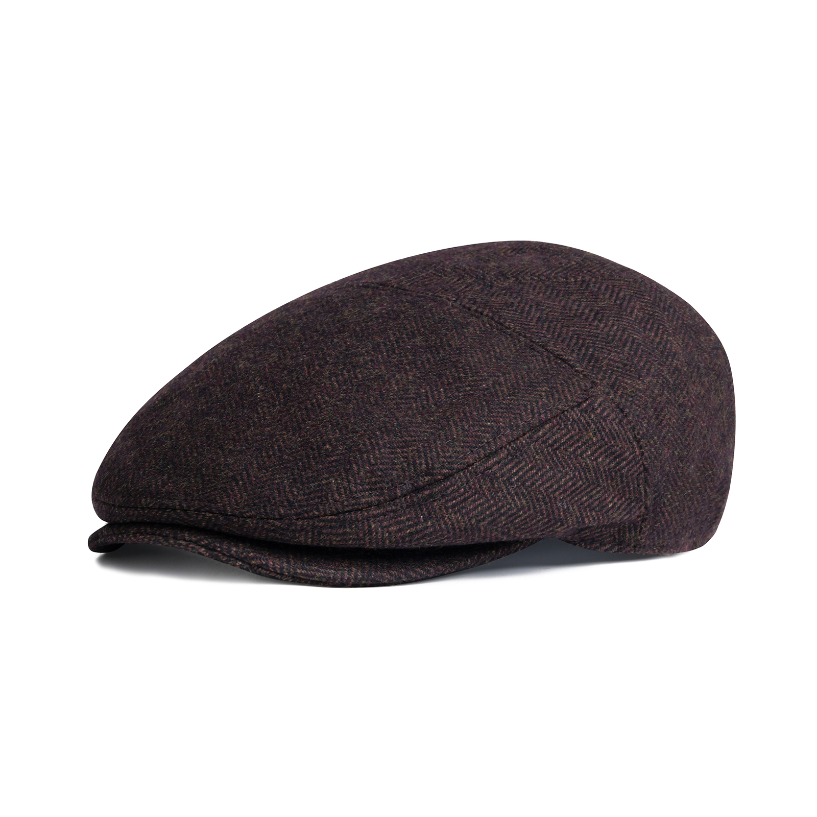 Newsboy Cap Ivy - JANGOUL Herringbone Flat Ivy Newsboy Cap