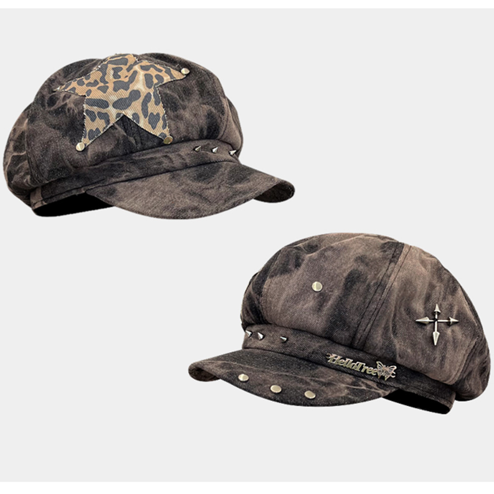 Dad Hat Cotton - Y2K Personalized Star Sticker Rivet Design