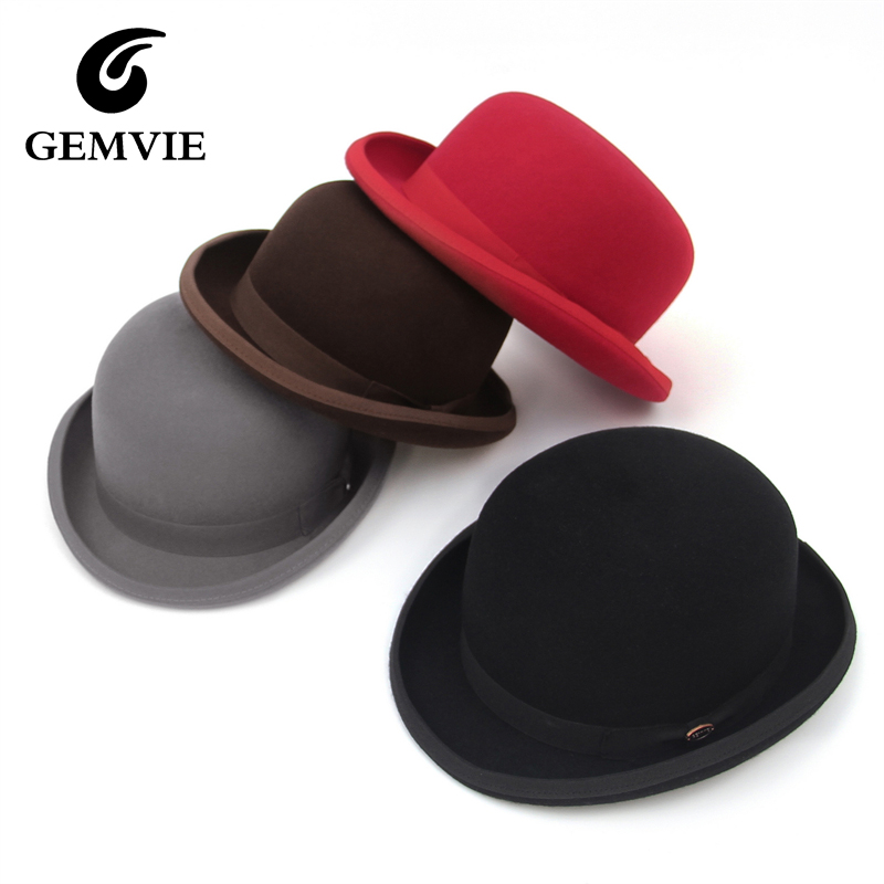 Fedora Hat Wool - GEMVIE 100% Wool Felt Derby Hat