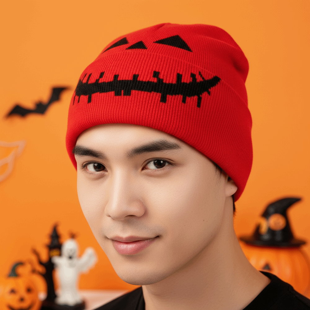 Knitted Fabric Pumpkin Beanie  - огляд і ціна Beanie Cuffed Knit