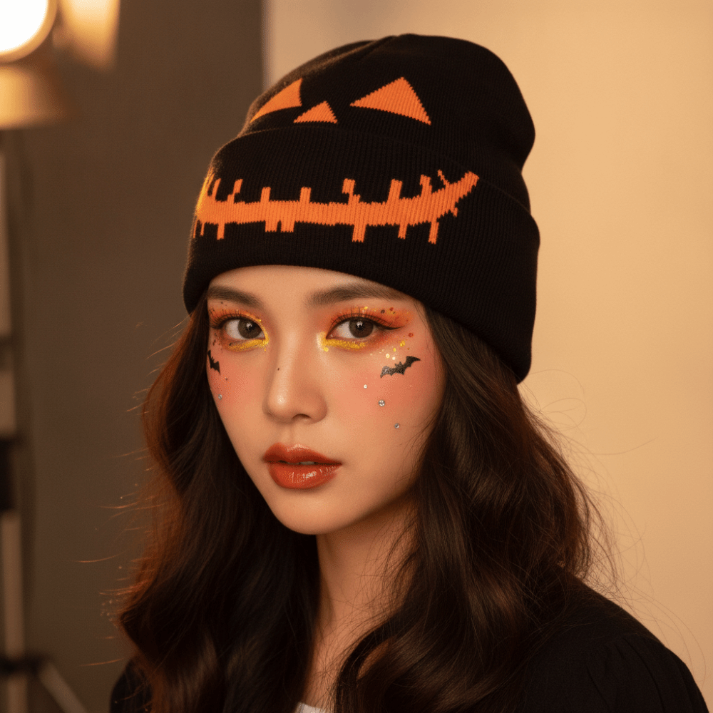 Knitted Fabric Pumpkin Beanie  - огляд і ціна Beanie Cuffed Knit