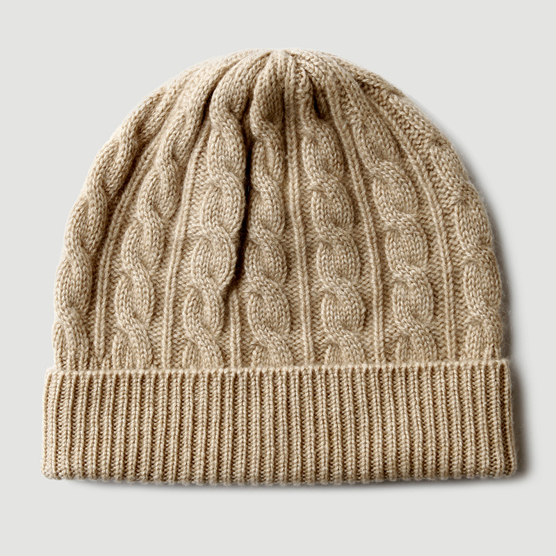 100% Pure Cashmere Knit Beanie - огляд і ціна Beanie Cuffed Knit