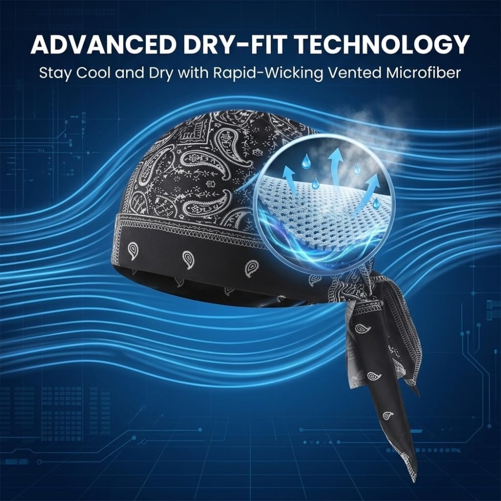 1-5pcs Cooling Skull Cap Helme - огляд і ціна Skull Cap Helmet Liner