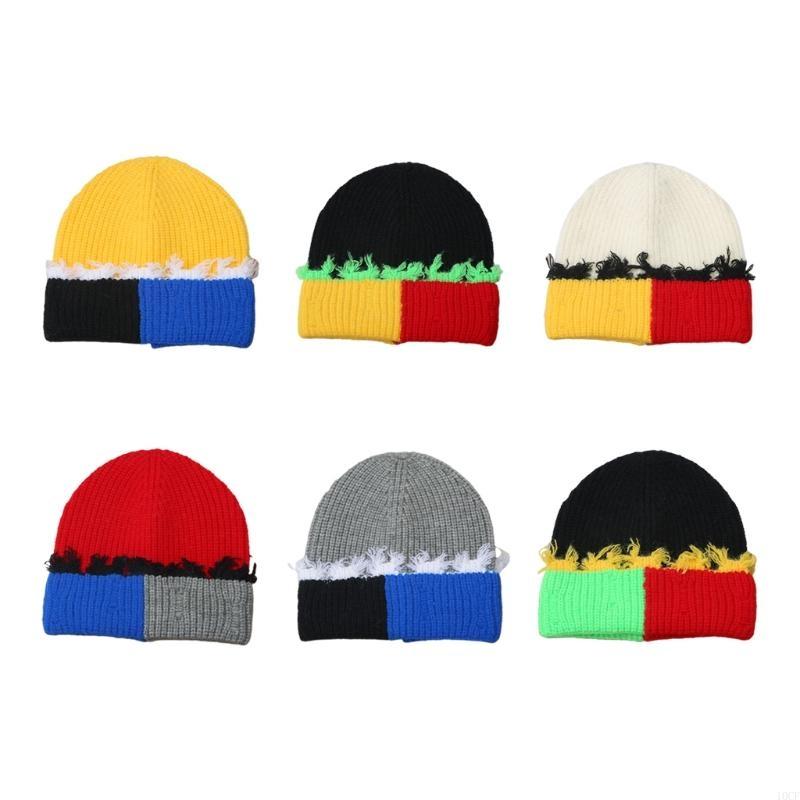 Korean Version Color Matching  - огляд і ціна Beanie Cuffed Knit