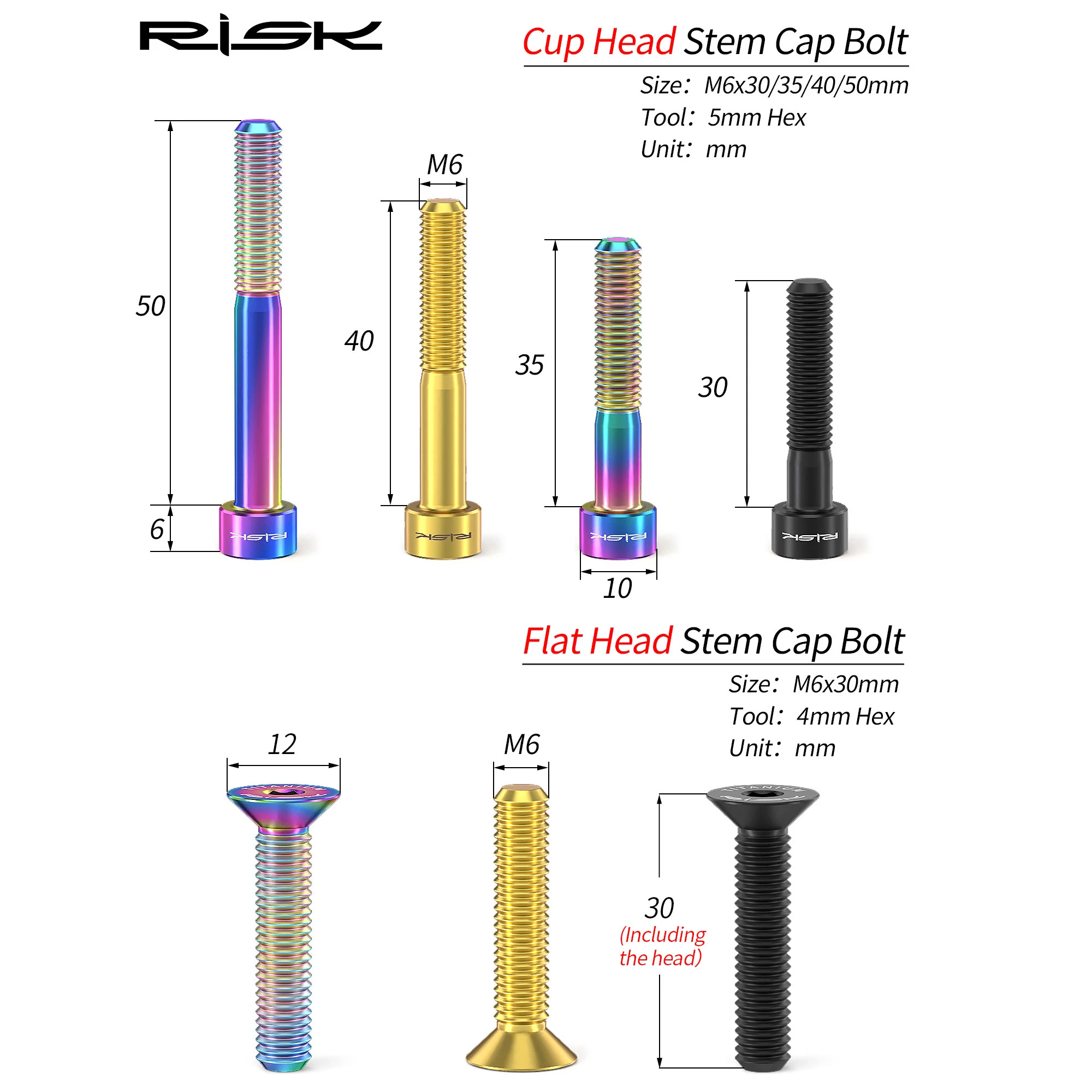 RISK Bike Titanium Bolt Screw  - огляд і ціна Snapback Hat Flat