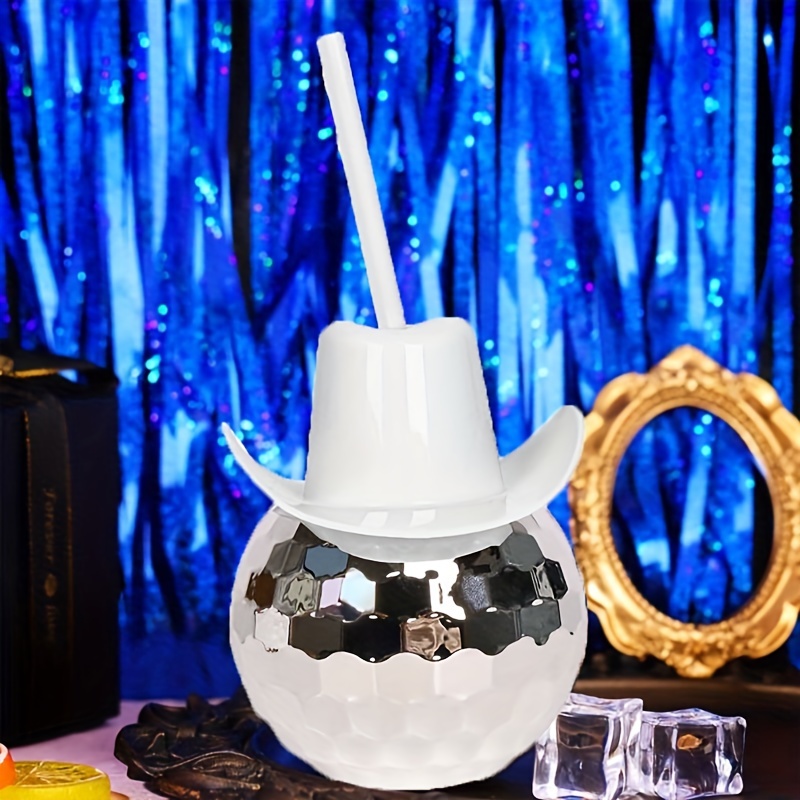 Disco Ball Cowboy Hat Tumbler  - огляд і ціна Cowboy Hat Straw