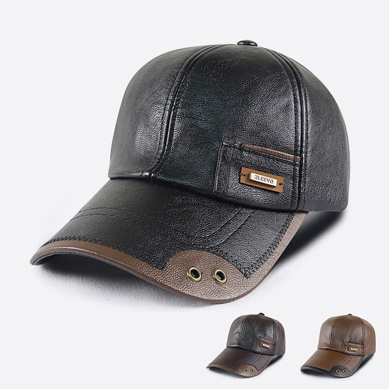Retro PU Leather Baseball Cap  - огляд і ціна Baseball Cap Structured