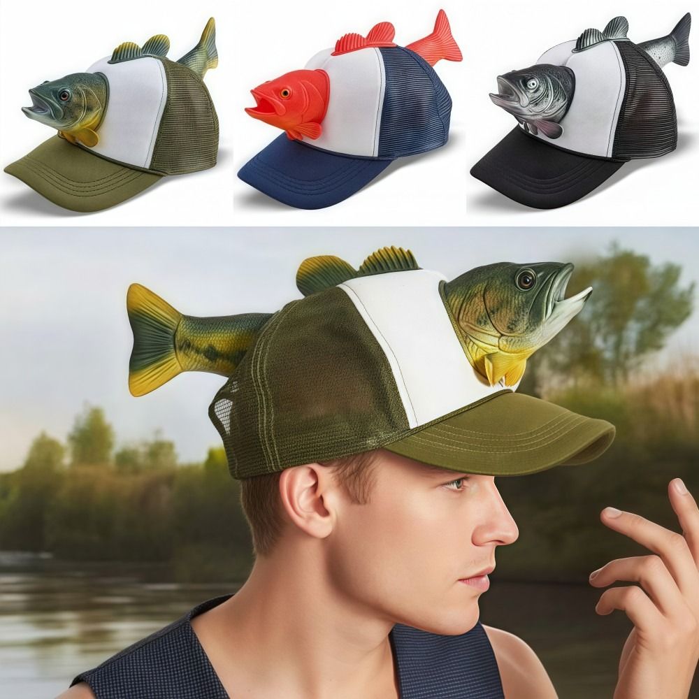 Funny 3D Fish Animal Trucker H - огляд і ціна Trucker Cap Mesh