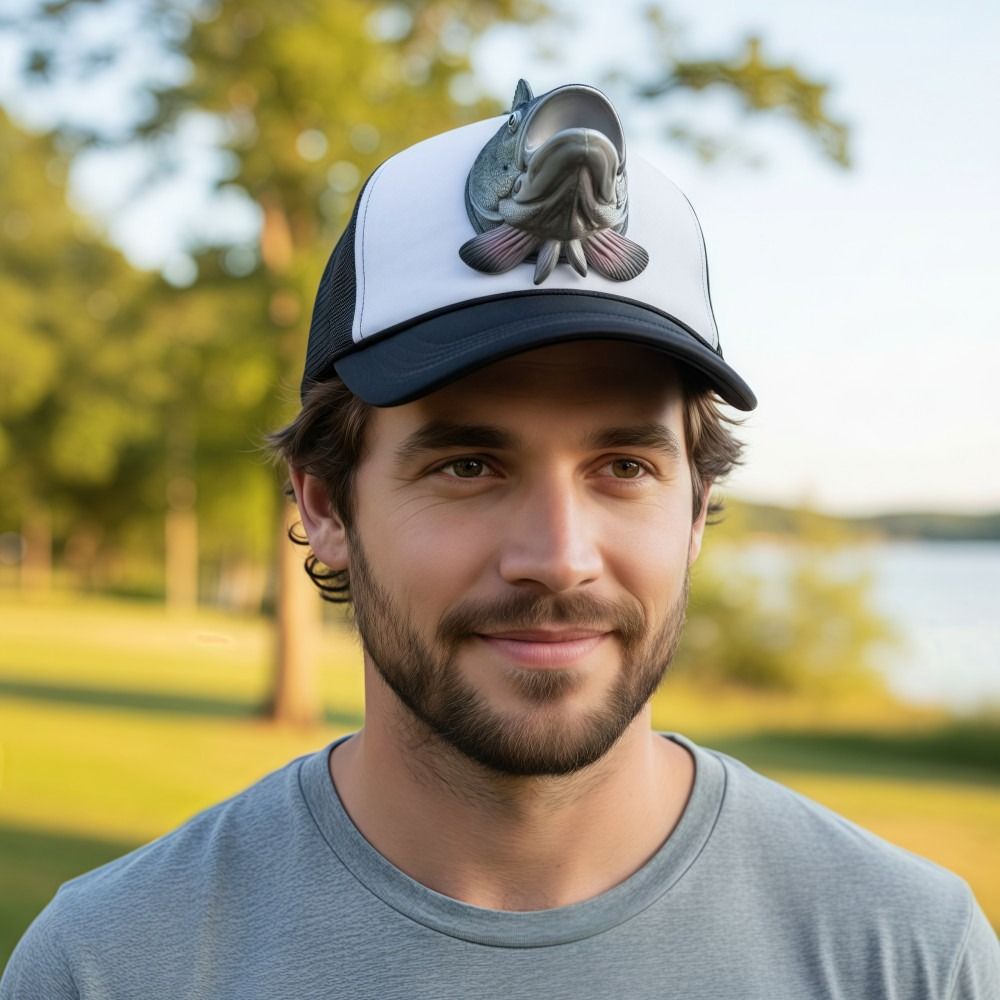 Funny 3D Fish Animal Trucker H - огляд і ціна Trucker Cap Mesh