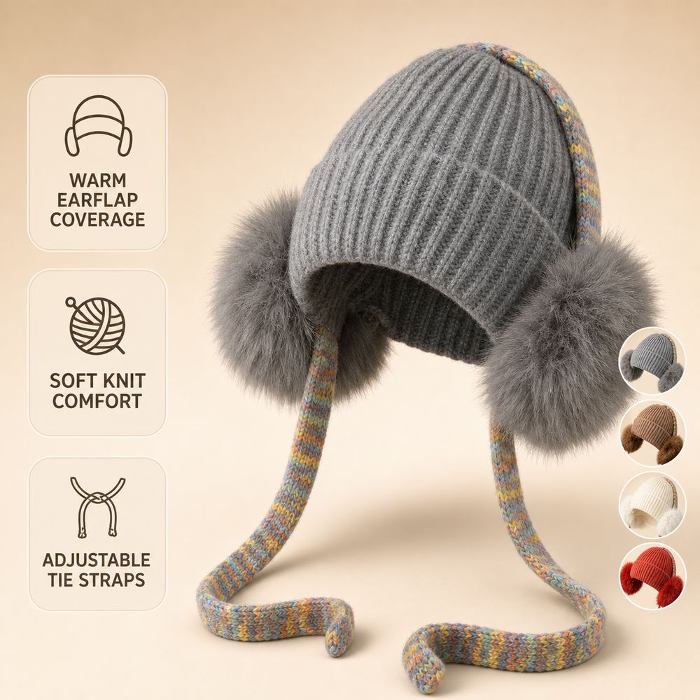 Daily Knit Ear Flap Beanie Fle - огляд і ціна Beanie Cuffed Knit