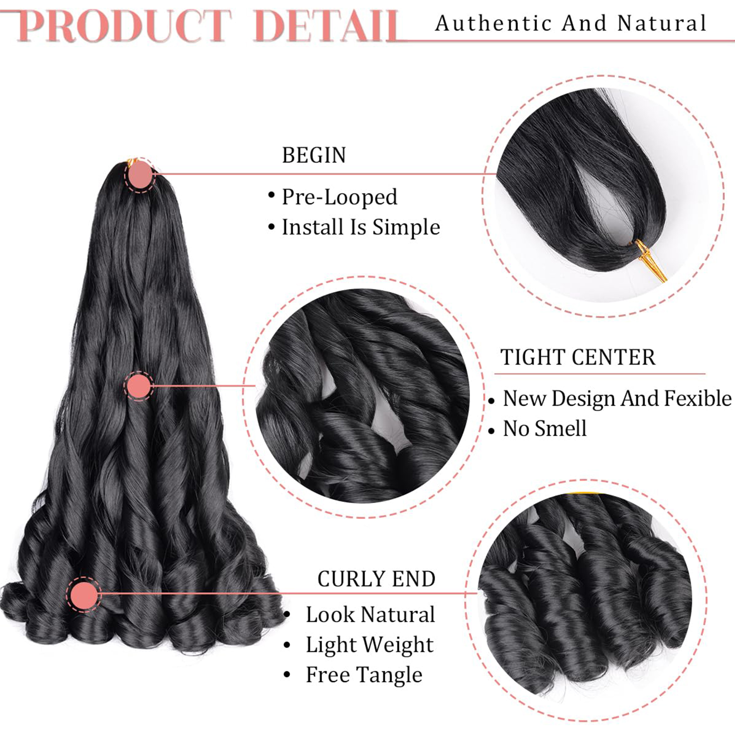 French Curly Braiding Hair 12/ - огляд і ціна Beret French Wool