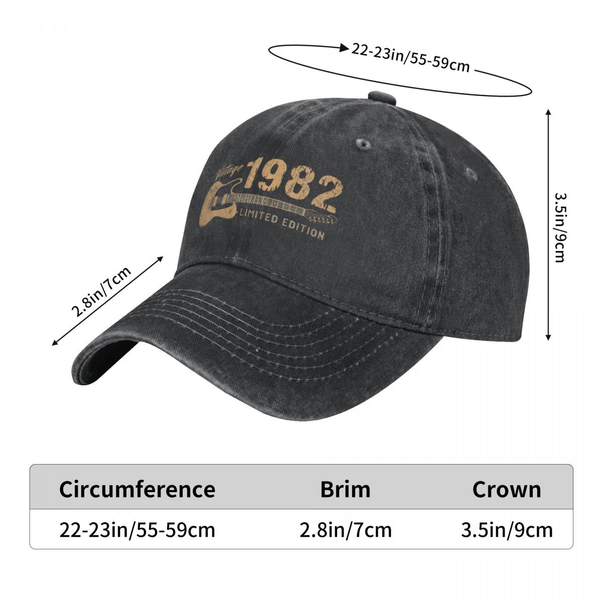 Washed Men's Baseball Cap Guit - огляд і ціна Golf Cap Dad