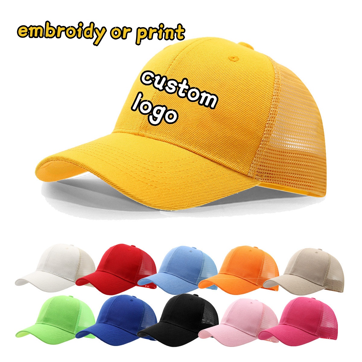 Custom Logo Cap Embroidery Pri - огляд і ціна Trucker Cap Mesh