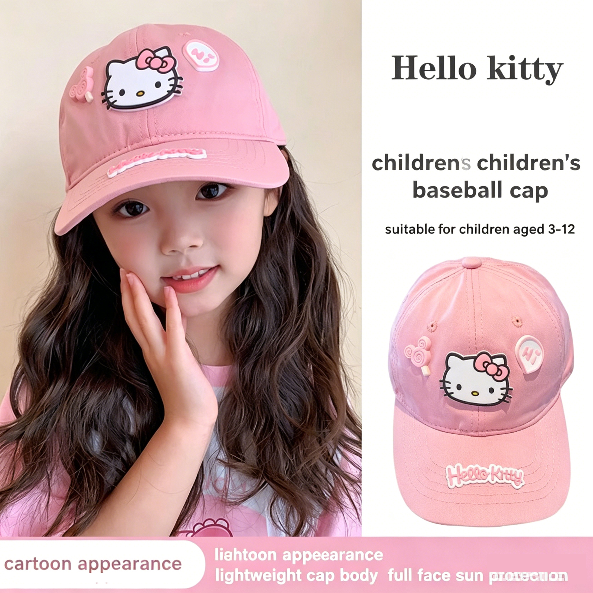 Hello Kitty Baseball Cap for T - огляд і ціна Sun Hat Wide Brim
