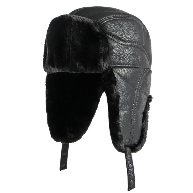 HT4002 New PU Leather Russian  - огляд і ціна Winter Trapper Hat