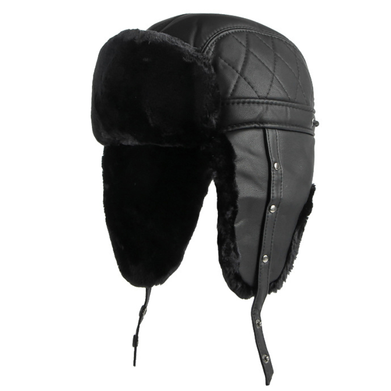 HT4002 New PU Leather Russian  - огляд і ціна Winter Trapper Hat
