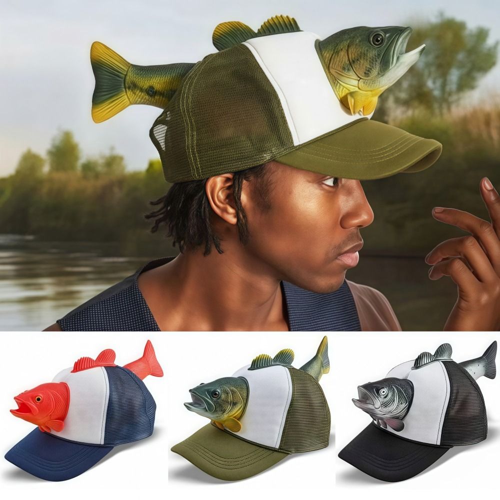 Funny 3D Fish Animal Trucker H - огляд і ціна Trucker Cap Mesh