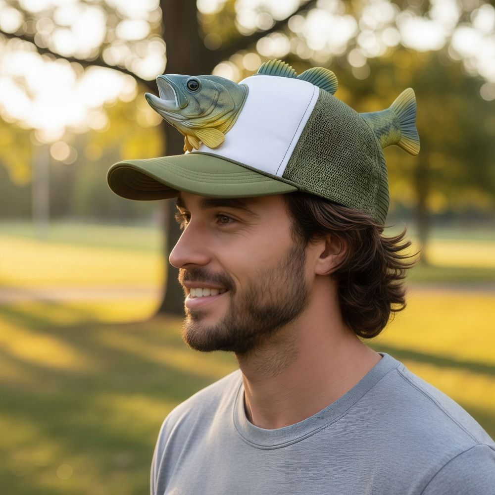 Funny 3D Fish Animal Trucker H - огляд і ціна Trucker Cap Mesh