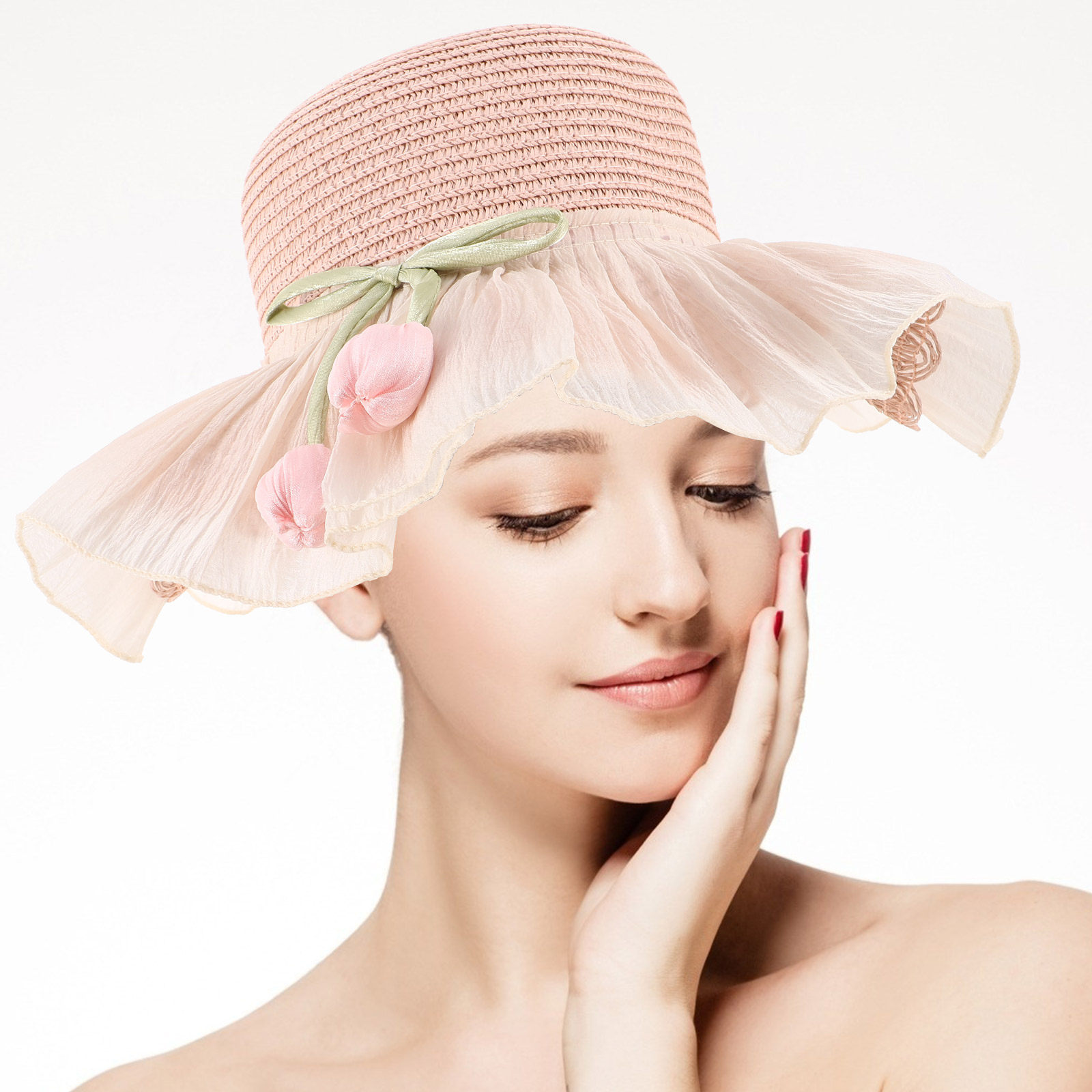 Girl Summer Straw Sun Hat Wide - огляд і ціна Sun Hat Wide Brim
