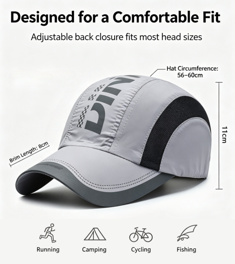 Quick Dry Sport Cap Men Lightw - огляд і ціна Running Cap Lightweight