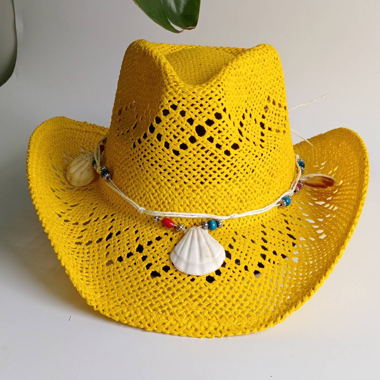 Bright yellow Cowboy Straw Hat - огляд і ціна Cowboy Hat Straw