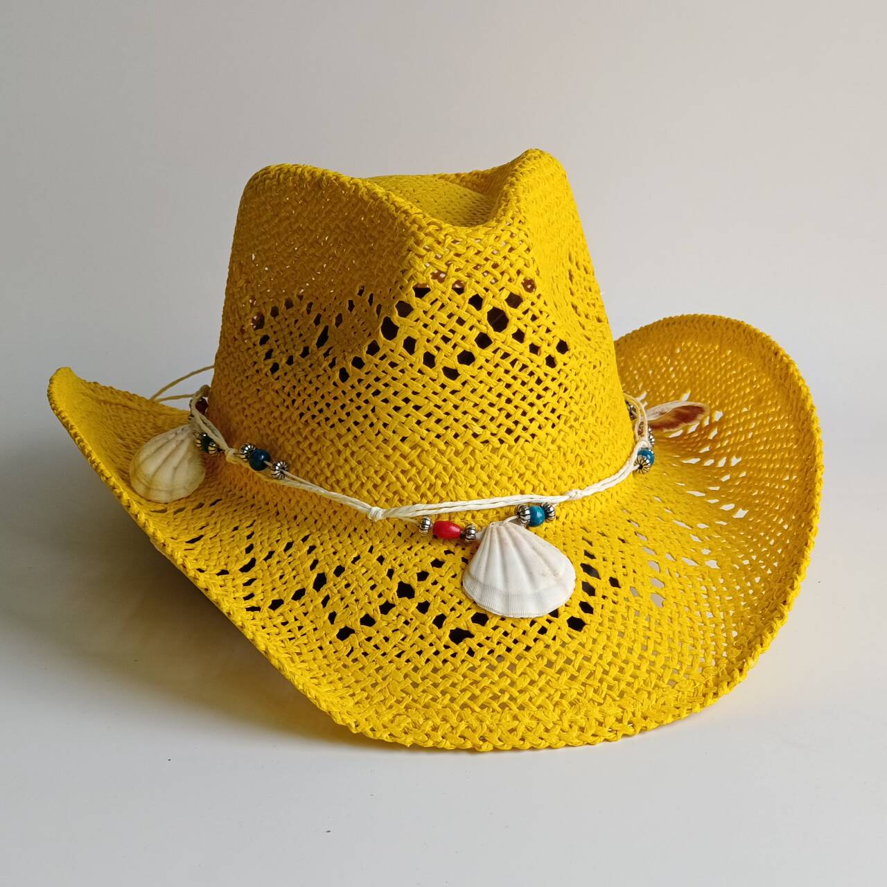 Bright yellow Cowboy Straw Hat - огляд і ціна Cowboy Hat Straw
