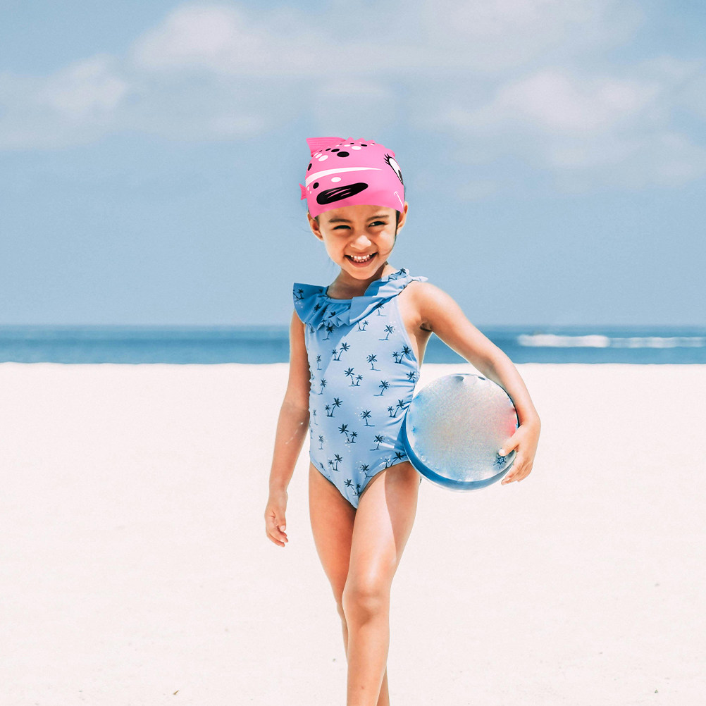 2Pcs Kids Cartoon Fish Silicon - огляд і ціна Swim Hat Silicone