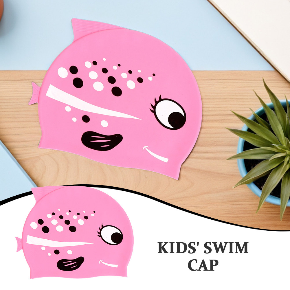 2Pcs Kids Cartoon Fish Silicon - огляд і ціна Swim Hat Silicone