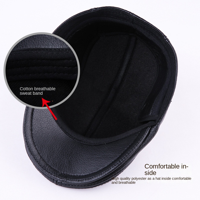 Genuine Cowhide Leather Men Be - огляд і ціна Baseball Cap Structured