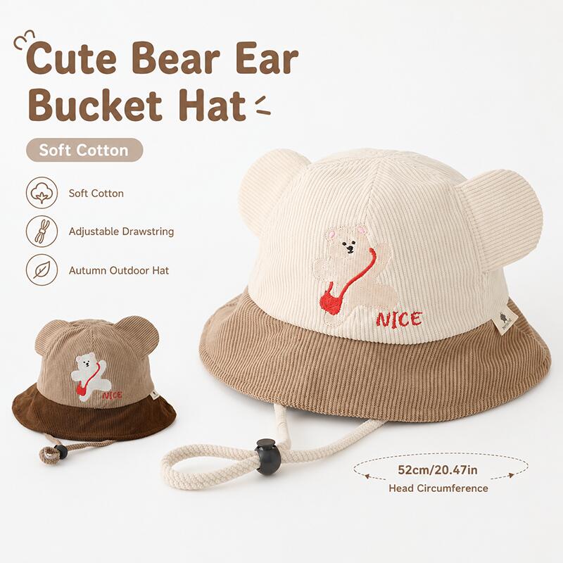 Kids Bear Ear Bucket Hat Soft  - огляд і ціна Bucket Hat Cotton