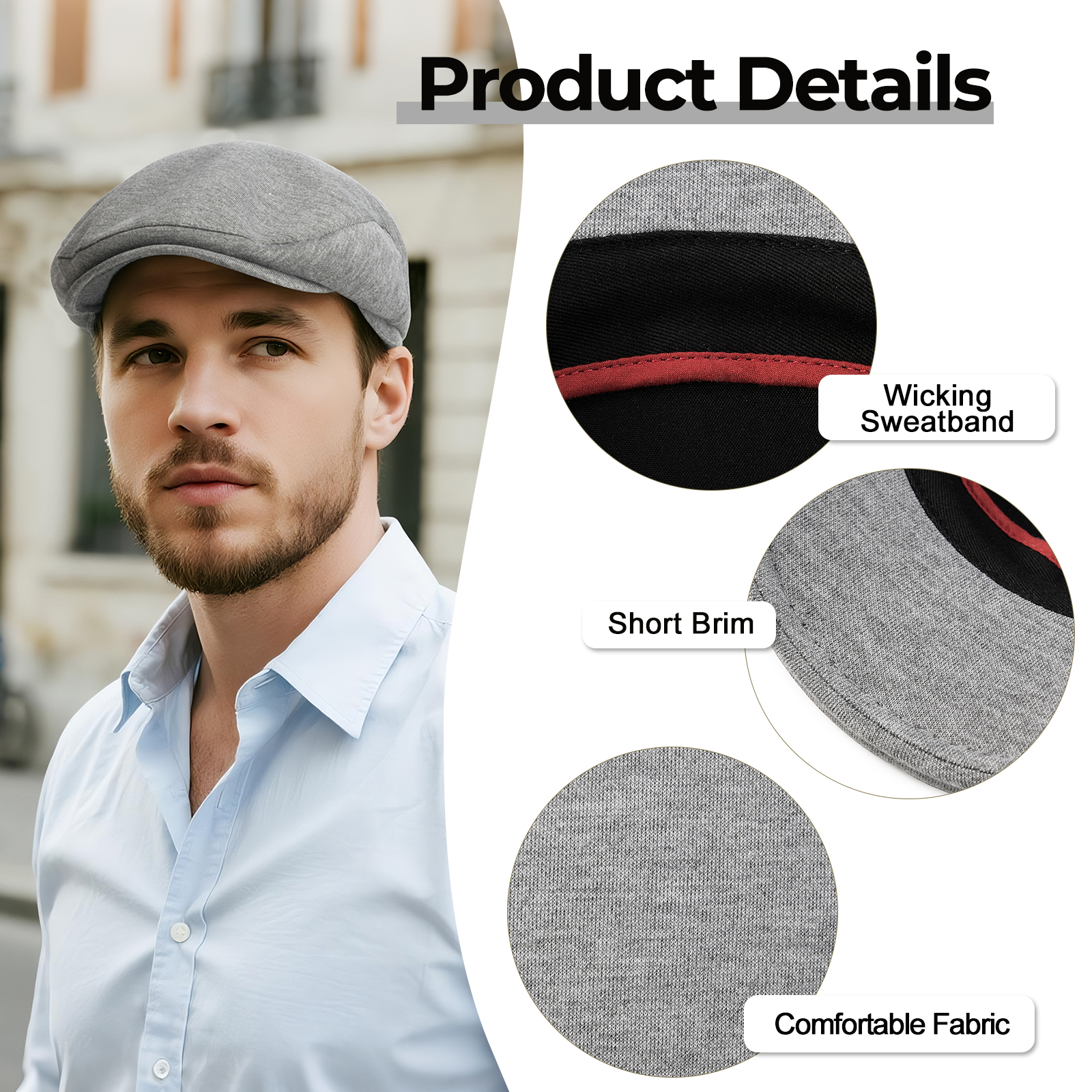 JGAGOUL Classic Newsboy Cap fo - огляд і ціна Newsboy Cap Ivy