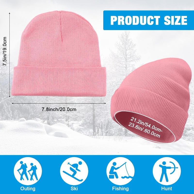 1pc Winter Warm Thick Beanie H - огляд і ціна Beanie Cuffed Knit
