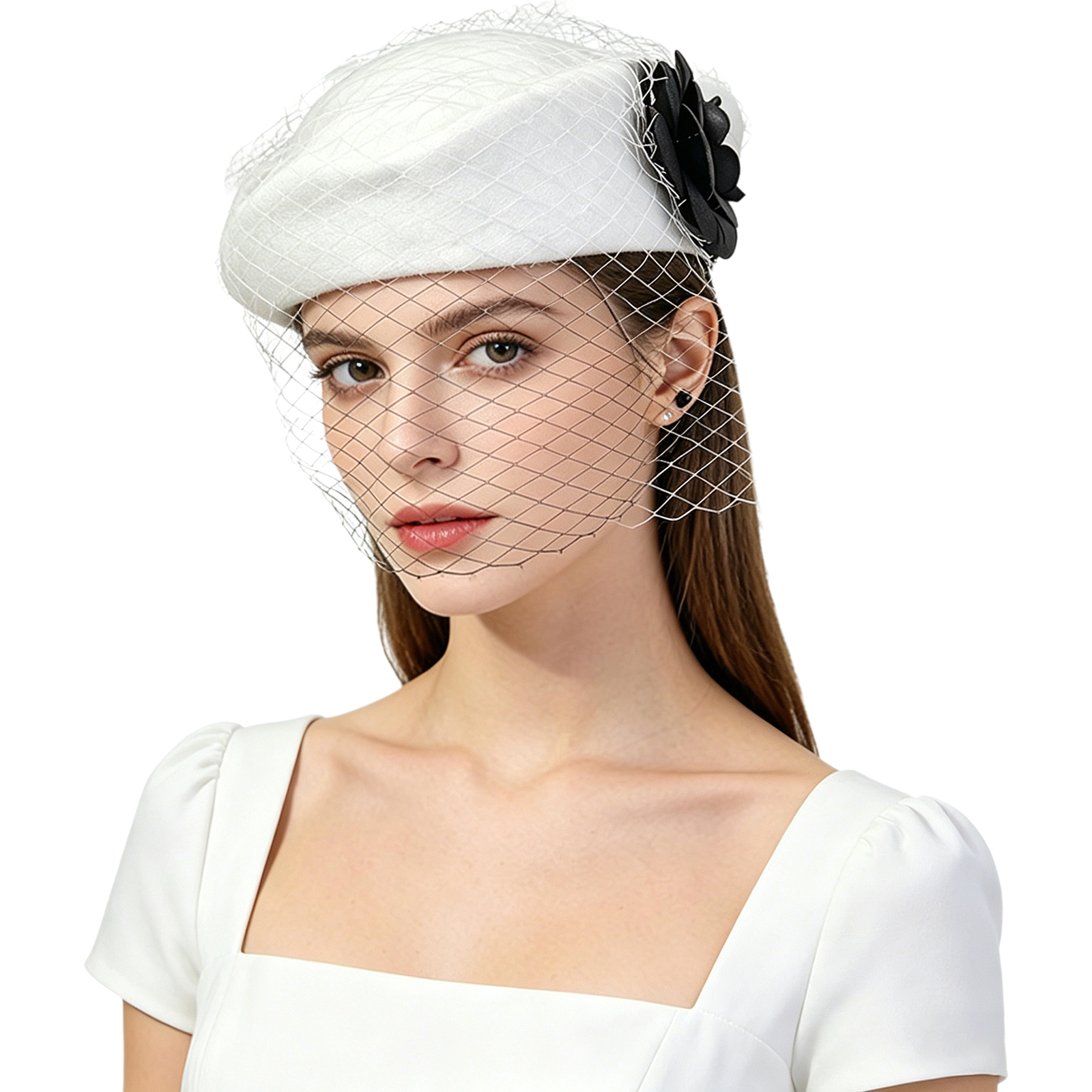 Vintage Artificial Flower Brid - огляд і ціна Beret French Wool