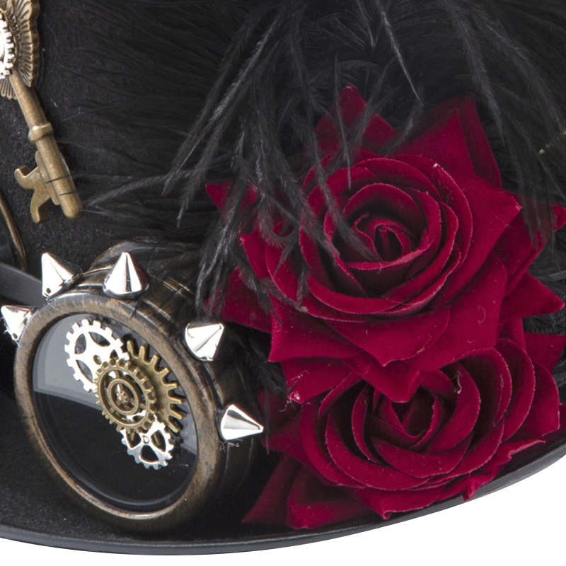 Y166 Vintage Steampunk Hat Top - огляд і ціна Fedora Hat Wool