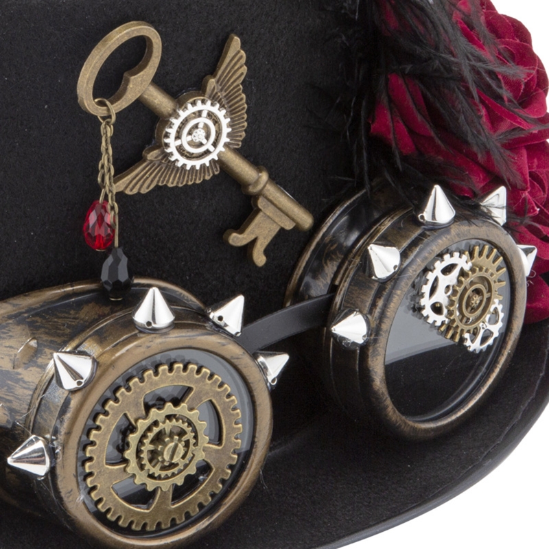Y166 Vintage Steampunk Hat Top - огляд і ціна Fedora Hat Wool