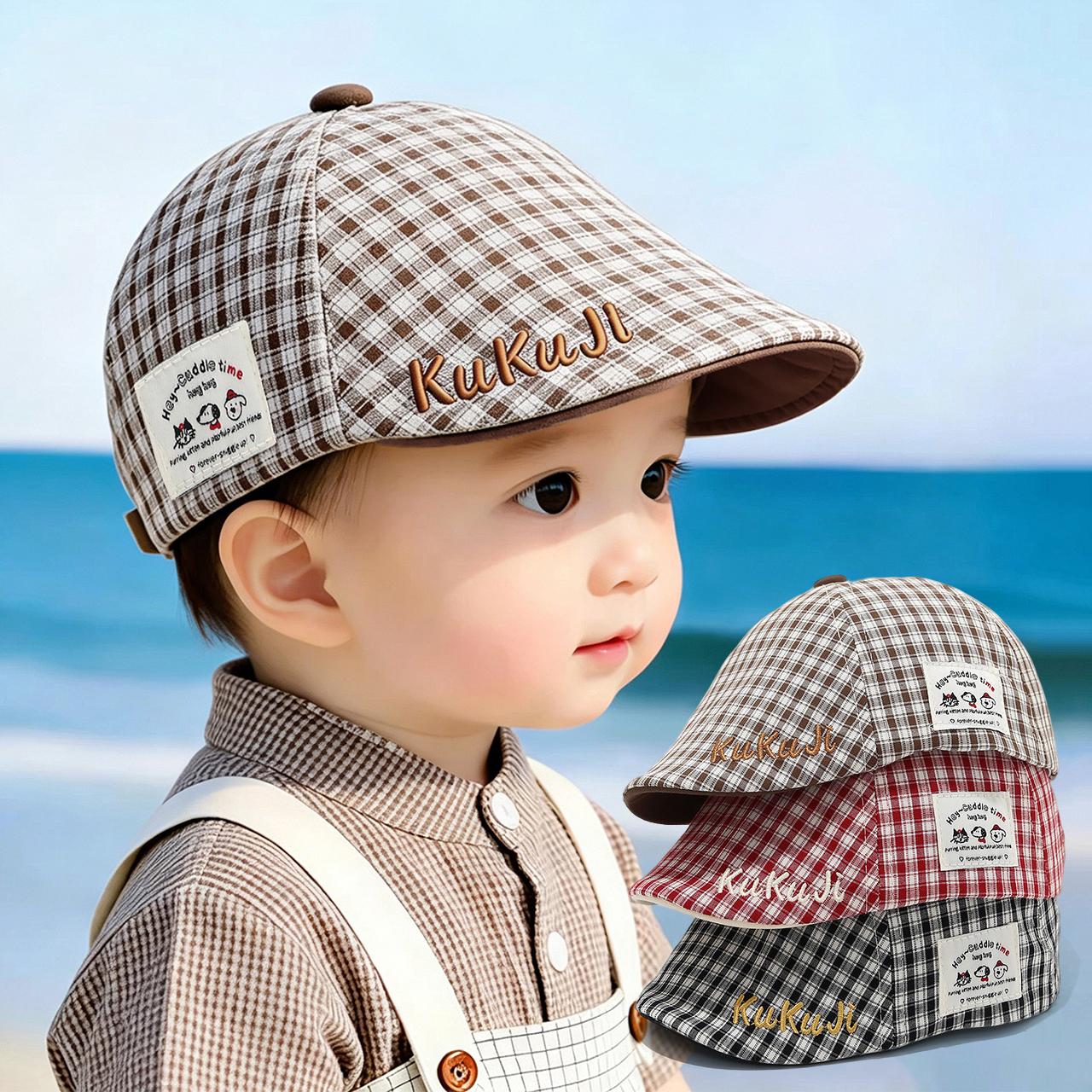 Fashion Children Checkered Ber - огляд і ціна Visor Sun Hat