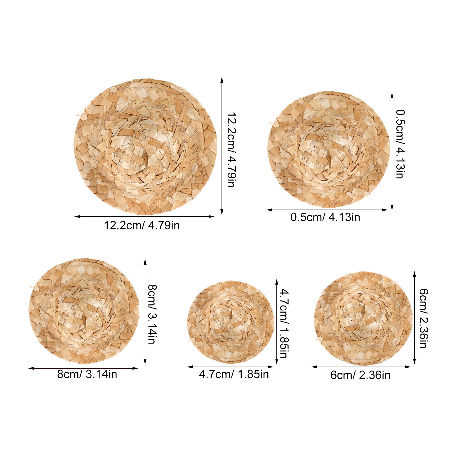 10Pcs Miniature Straw Hats Wov - огляд і ціна Cowboy Hat Straw