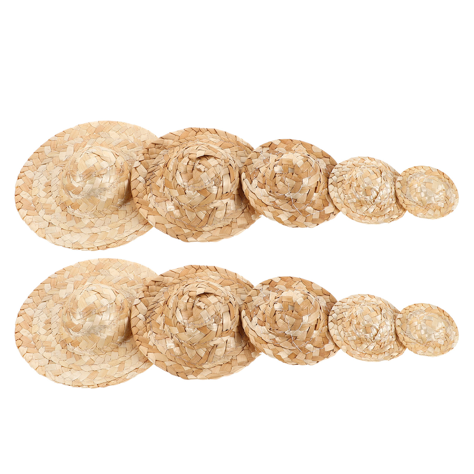 10Pcs Miniature Straw Hats Wov - огляд і ціна Cowboy Hat Straw