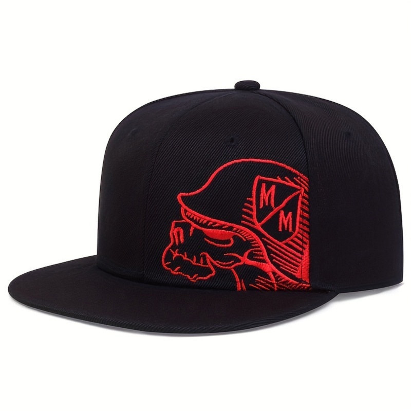 Unisex Skeleton Embroidery Bas - огляд і ціна Snapback Hat Flat