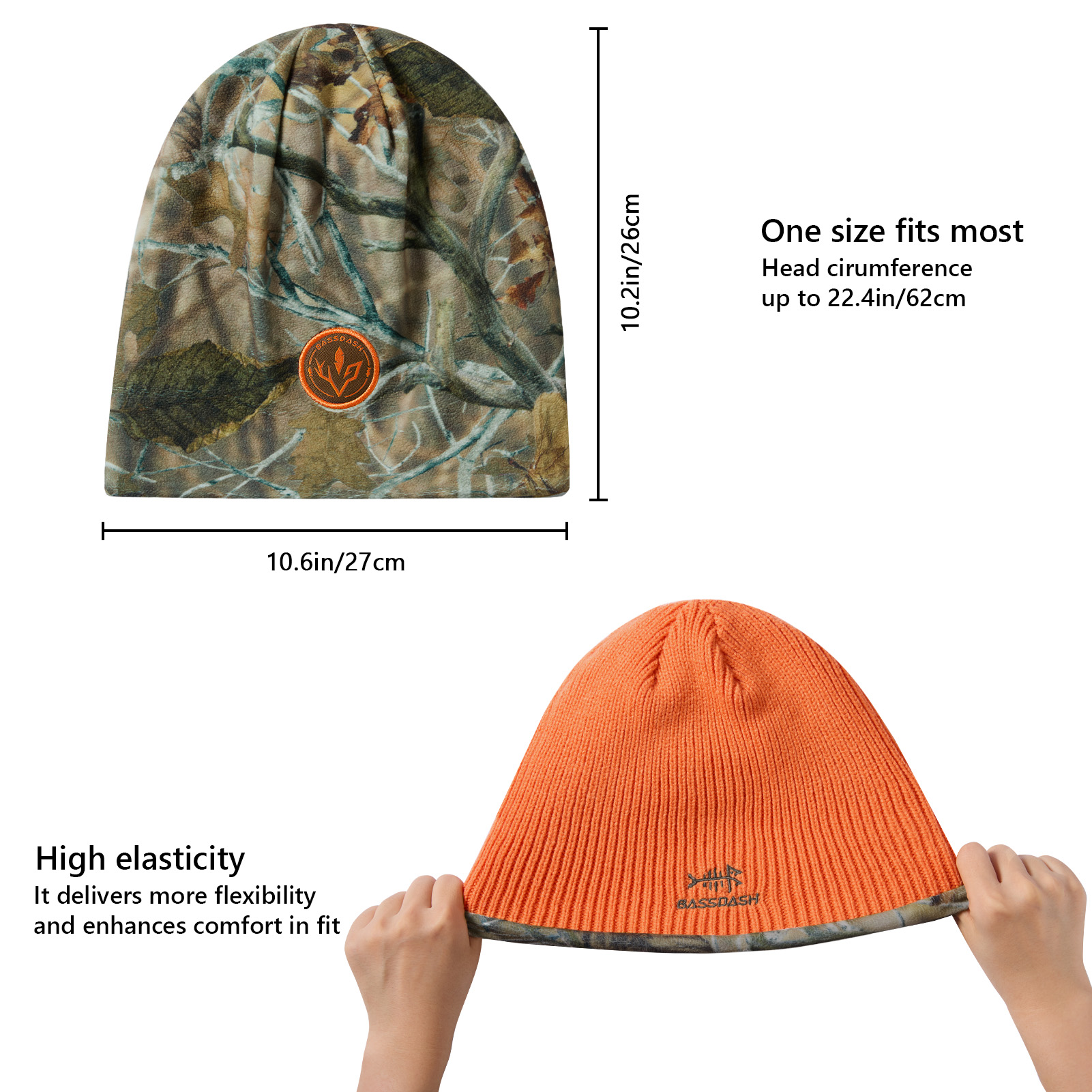 BASSDASH Reversible Windproof  - огляд і ціна Beanie Cuffed Knit
